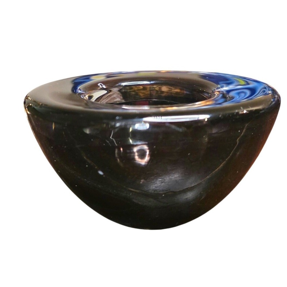 Votive Bowl Kosta Boda Atoll Art Glass Anna Ehrner Brown